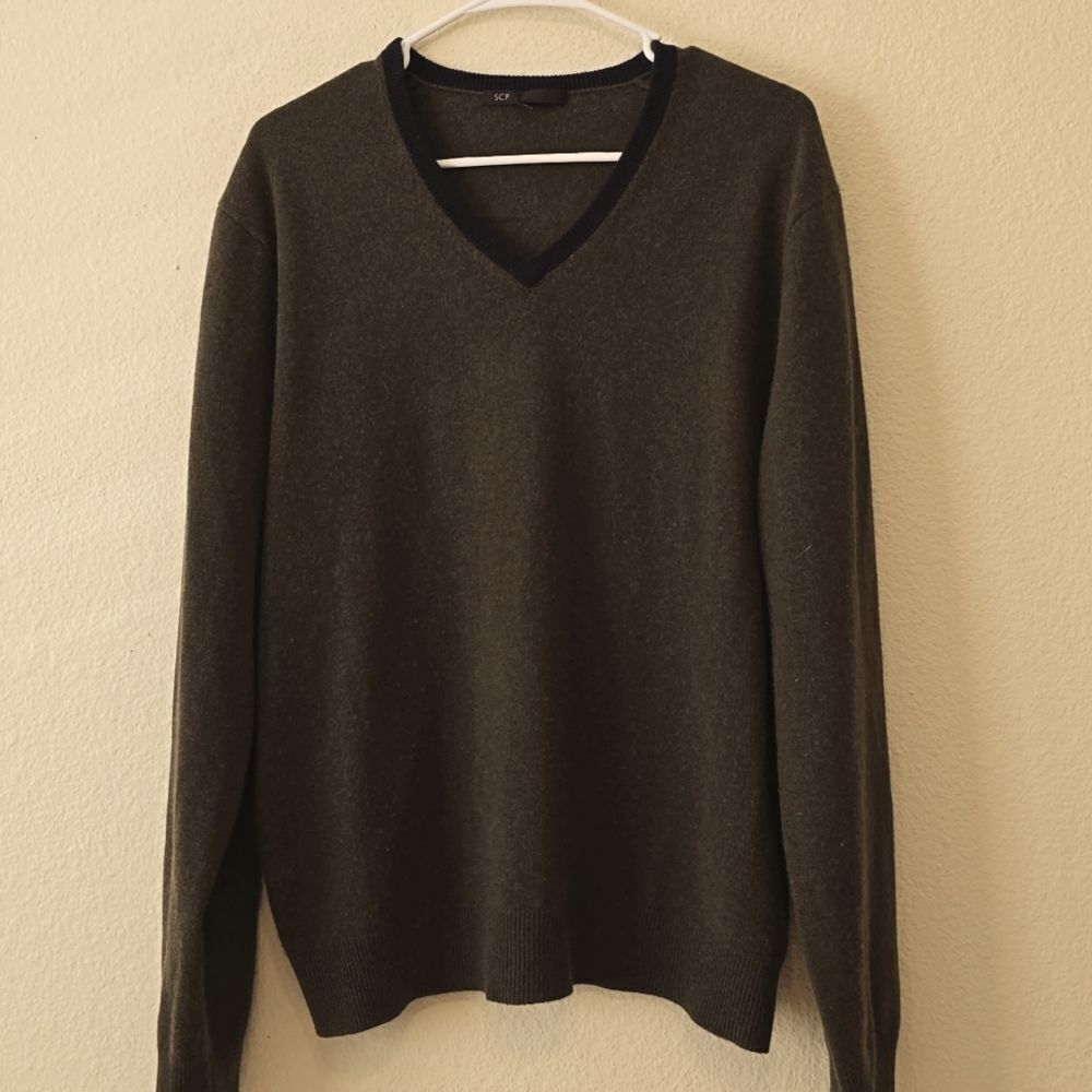 SCP VNECK 2 play cashmere sweater size xl